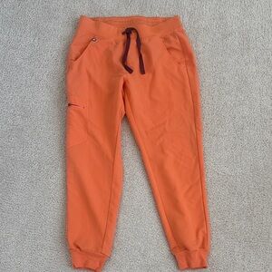 FIGS Technical Collection Jogger Pants in Bright Orange
